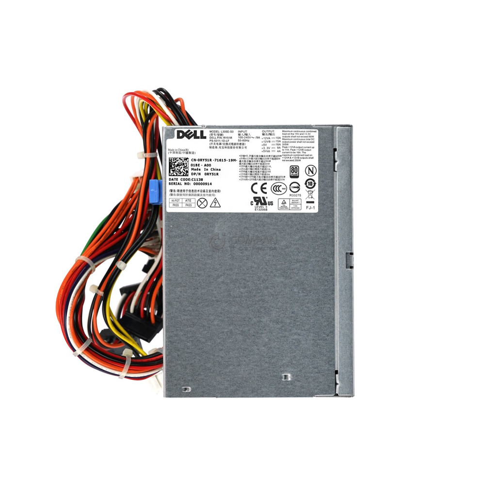 RY51R DELL 305W POWER SUPPLY FOR T110 II